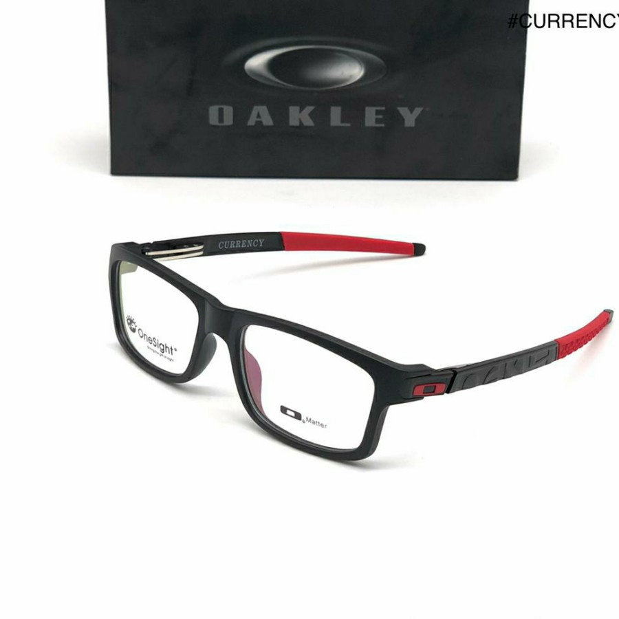 FRAME KACAMATA PRIA O-KLAY ANTIRADIASI FULL SET - KACAMATA PRIA ELEGAN - HITAM MERAH