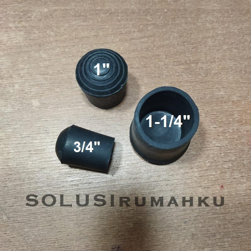 Kaki Karet Kursi Bulat 3/4" / 1" / 1-1/4" Karet Kaki Hitam Kursi Meja
