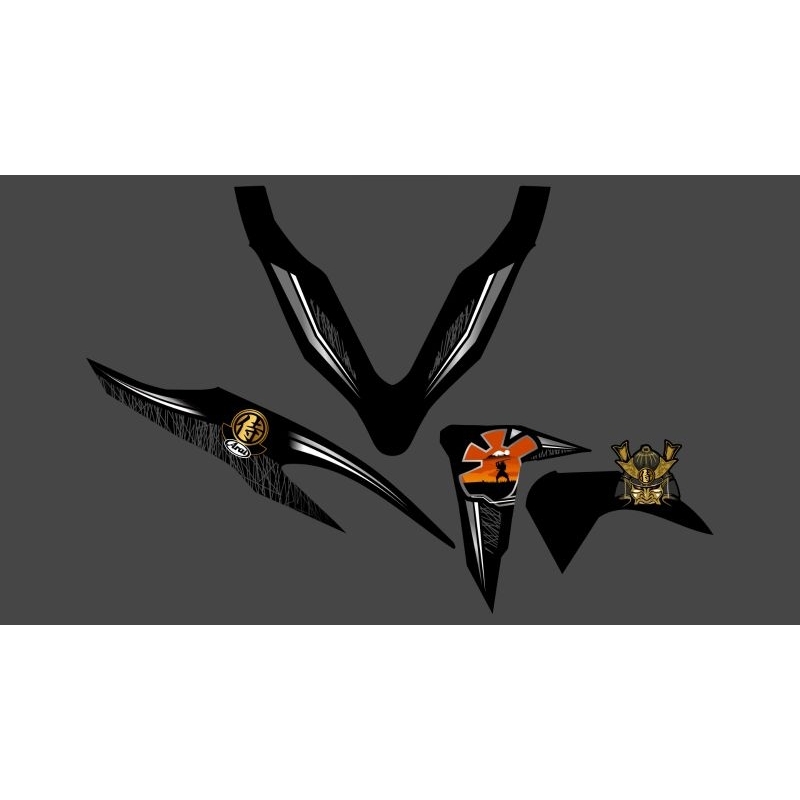 STRIPING TRANSPARAN VARIO NEW LED 2018-2022 MOTIF CUSTOM ARAI