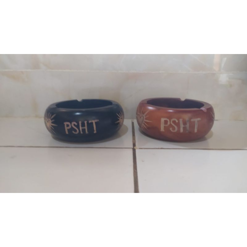 Asbak Rokok Ukir Cukit Kayu Jati PSHT-Asbak Tempat Puntung Rokok Kayu Jati Ukir-ASBAK TERATE-ASBAK P