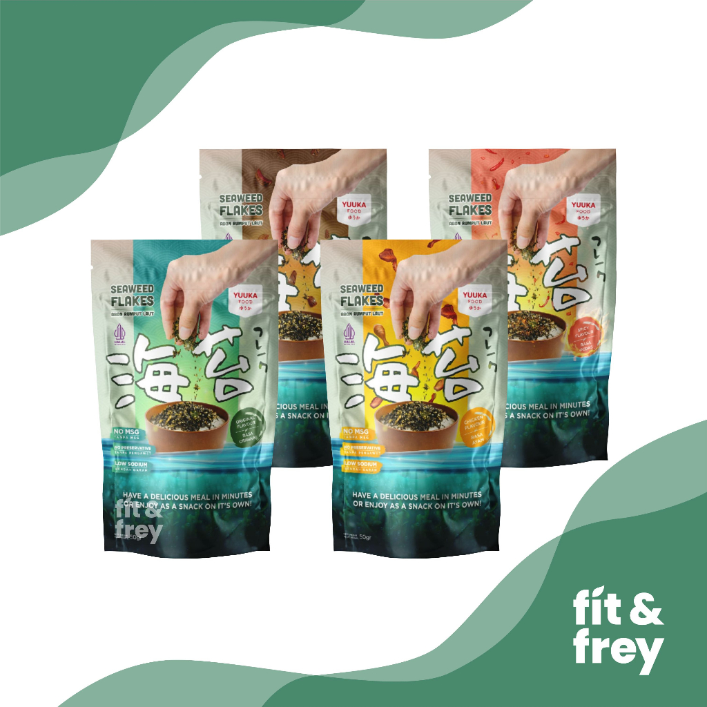 

YUUKA FOOD Seaweed Flakes 50g - Abon Rumput Laut - Nori - No Msg - Snack Sehat
