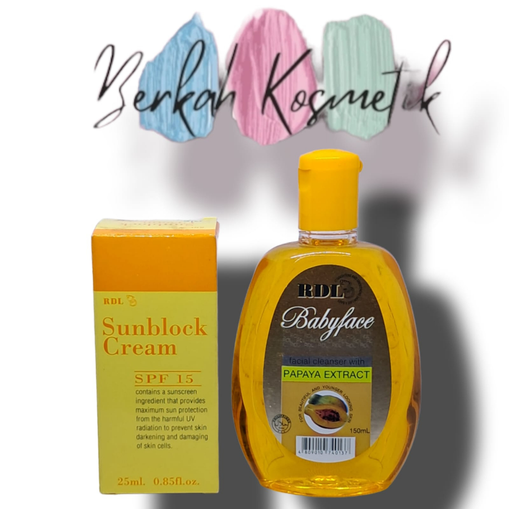 RDL FACIAL CLEANSER PAPAYA EXTRACT 150ML/SUNBLOCK CREAM SPF 15