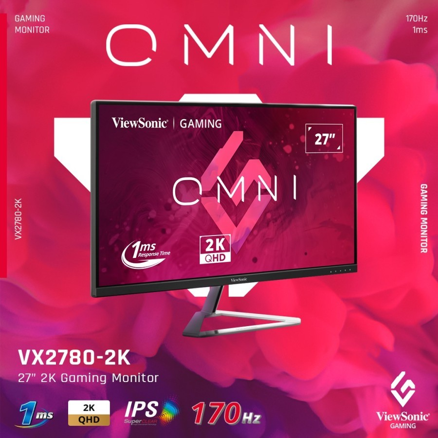Monitor LED Viewsonic VX2780-2K 27" IPS QHD 1440p 170Hz HDR10 mon 27inch 27inc 27 inch inc