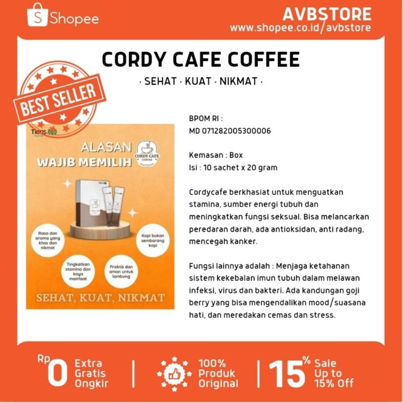 

Cordy Cafe Coffee, kopi penambah stamina pria dan tanpa efek samping terhadap jantung dan ginjal