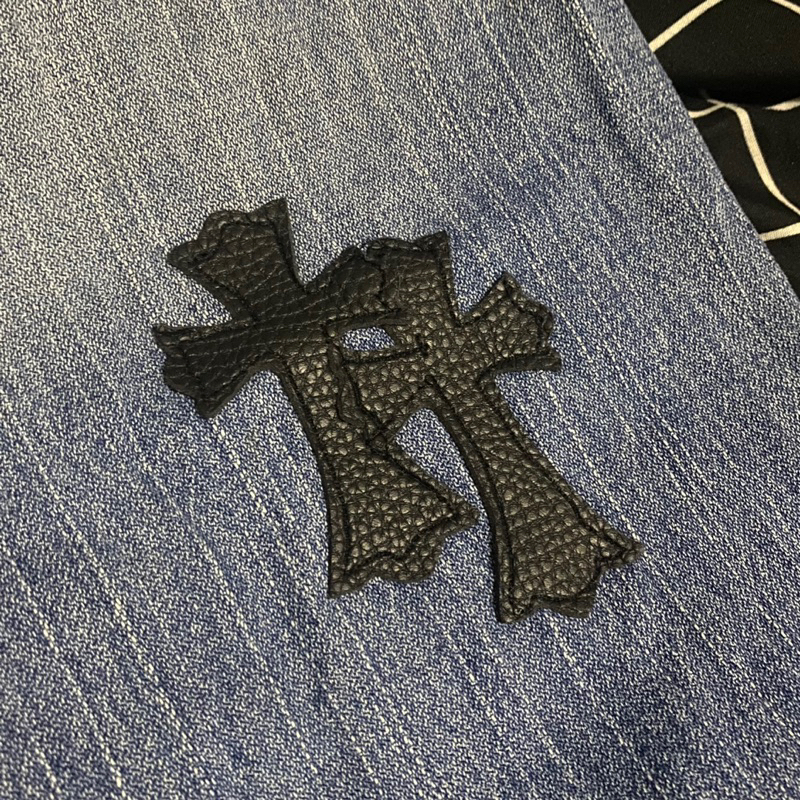 LEATHER CROSS PATCH - CHR*ME HEART LOGO 12pcs