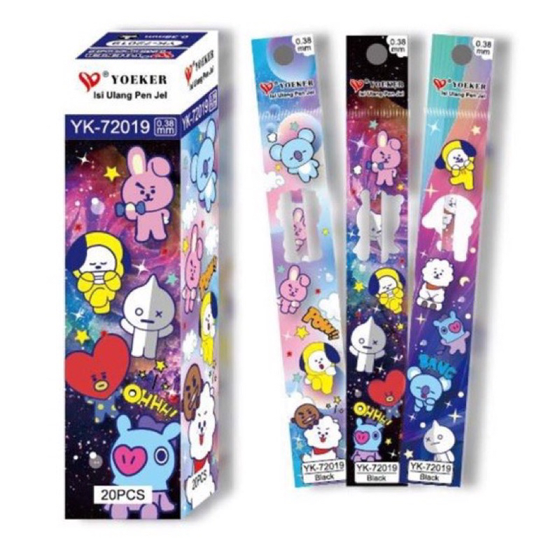 [1 PCS]  / Refill Pulpen Gel / Isi Ulang Pen GPR / Refil Tinta Pulpen Gen Karakter BTS