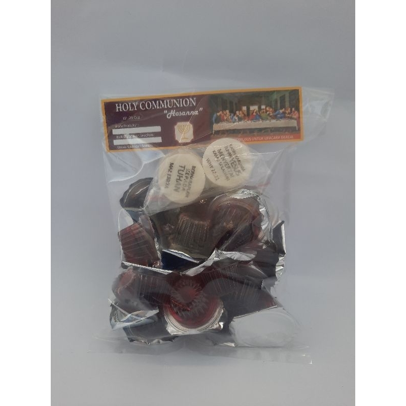 

Sirup Anggur (non alkohol) Perjamuan Kudus + Hosti Ayat isi 25 pcs merk Hosanna