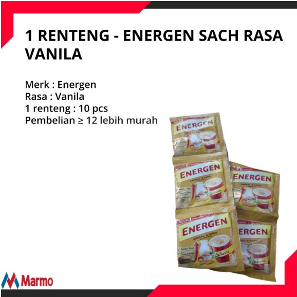 

1 RENTENG - ENERGEN SACH RASA VANILA