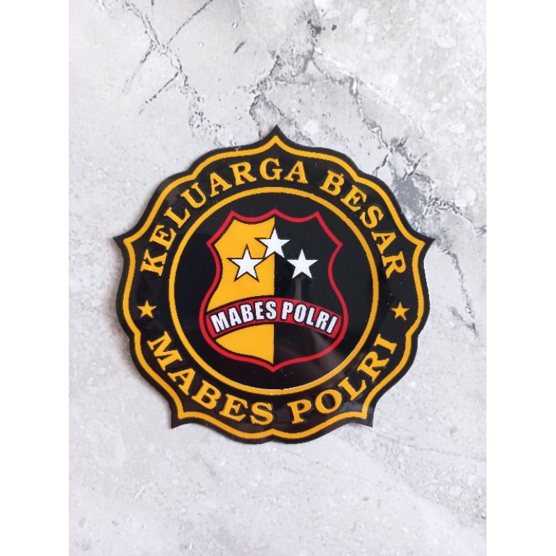 STICKER PVC KELUARGA BESAR MABES POLRI (BUNGA) - STICKER MABES POLRI TIMBUL