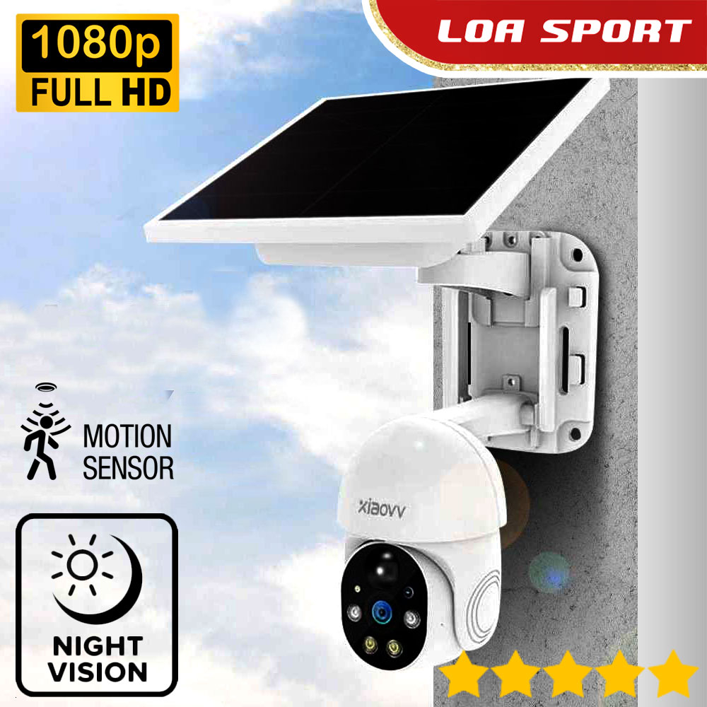 Kamera CCTV Tenaga Surya Solar Panel WiFi PTZ Full HD Smart Camera