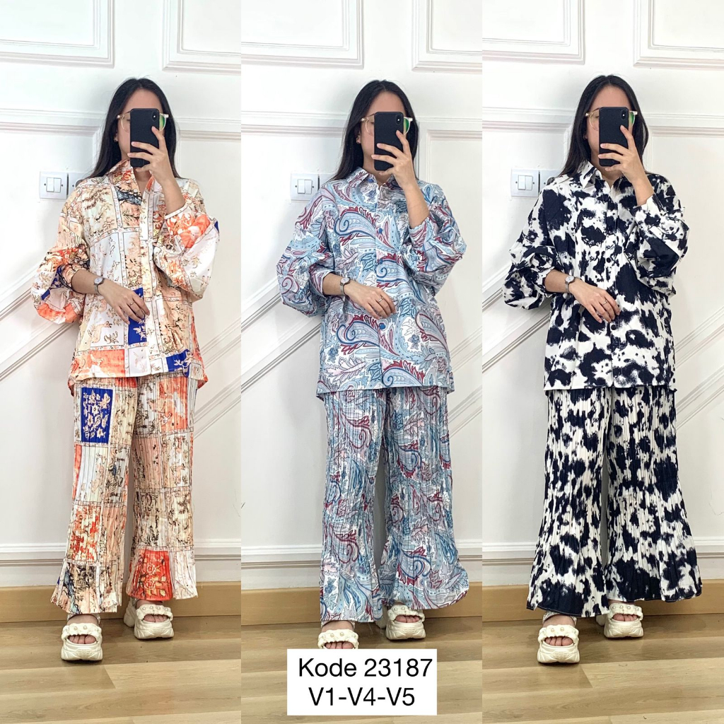 Setelan Import Bangkok I Set Import Wanita Bangkok I One Set Bkk I Baju Set Import Wanita I Baju 1 S