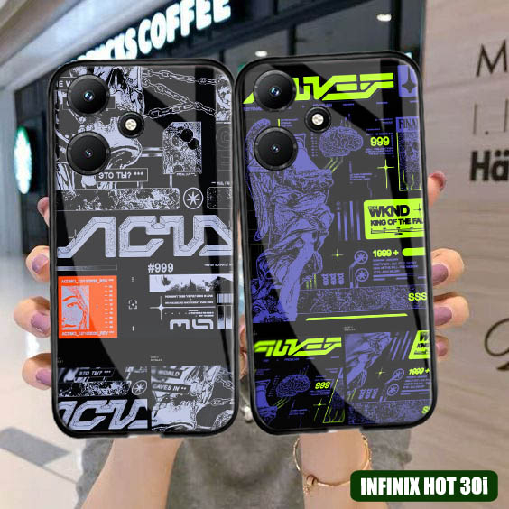 Case HP Infinix Hot 30 Hot 30i Hot 30 Play [M160] Softcase Kaca Infinix Hot 30 Hot 30i Hot 30 Play -