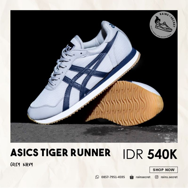 ASICS TIGER RUNNER GREY NAVY