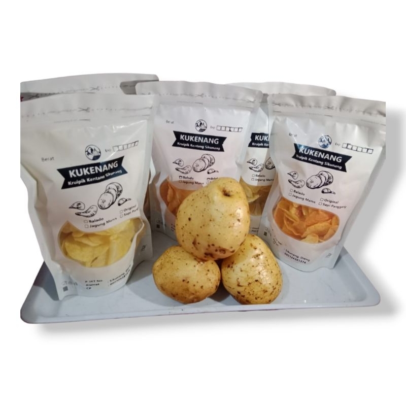 

kripik kentang khas dieng 100gram.tanpa bahan pengawet