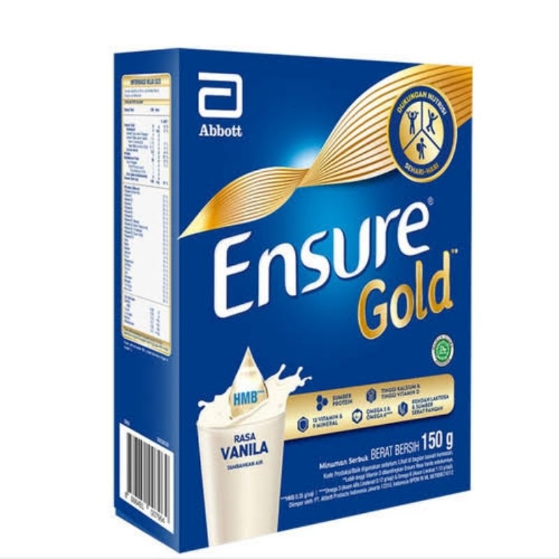 

ENSURE GOLD SUSU DEWASA 150 GR 150GR 380 850 GR VANILA GANDUM COKLAT