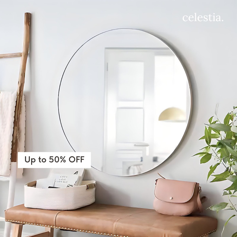 CERMIN BULAT AESTHETIC DINDING / CERMIN DINDING GANTUNG BULAT AESTHETIC / CERMIN DINDING AESTHETIC /