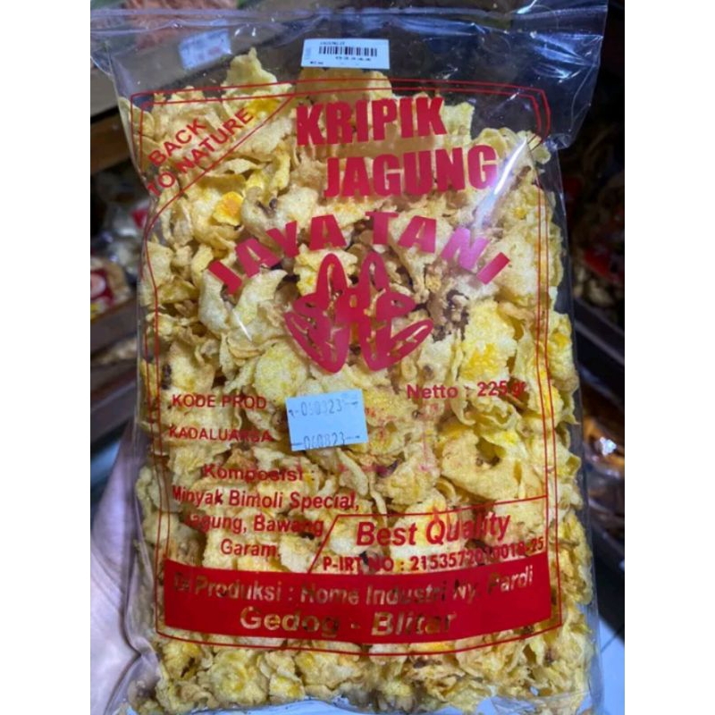 

KERIPIK JAGUNG JAYA TANI KHAS BLITAR