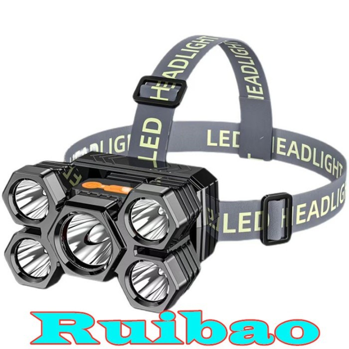 HEADLAMP 5 LED HK-98 Rechargerable / Senter Kepala LED 5in1 Senter Kepala Multifungsi Usb Rechargeble  Waterproof