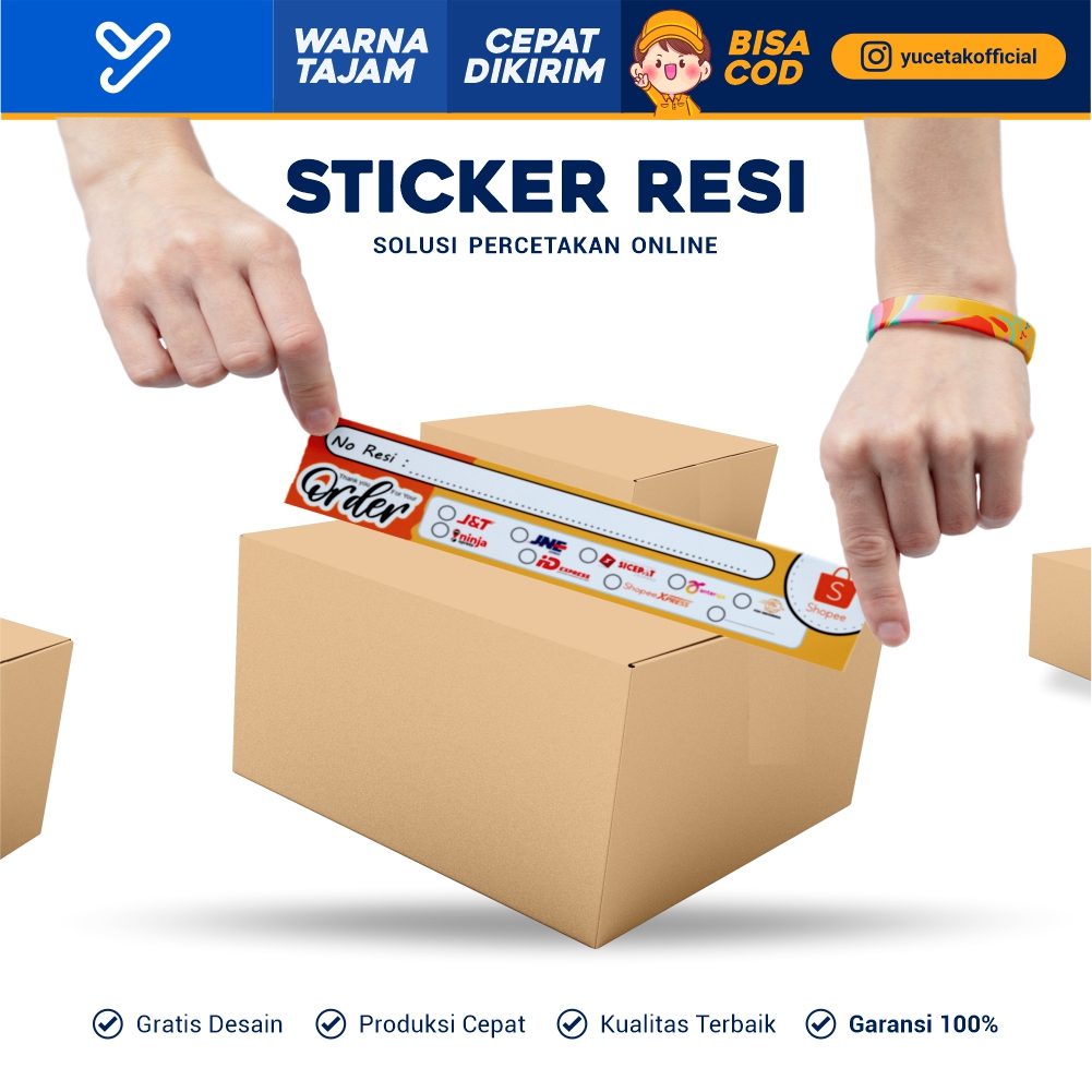 

YUCETAK - Sticker Stiker Resi Pengiriman Shopee Custom Label Packet Paket