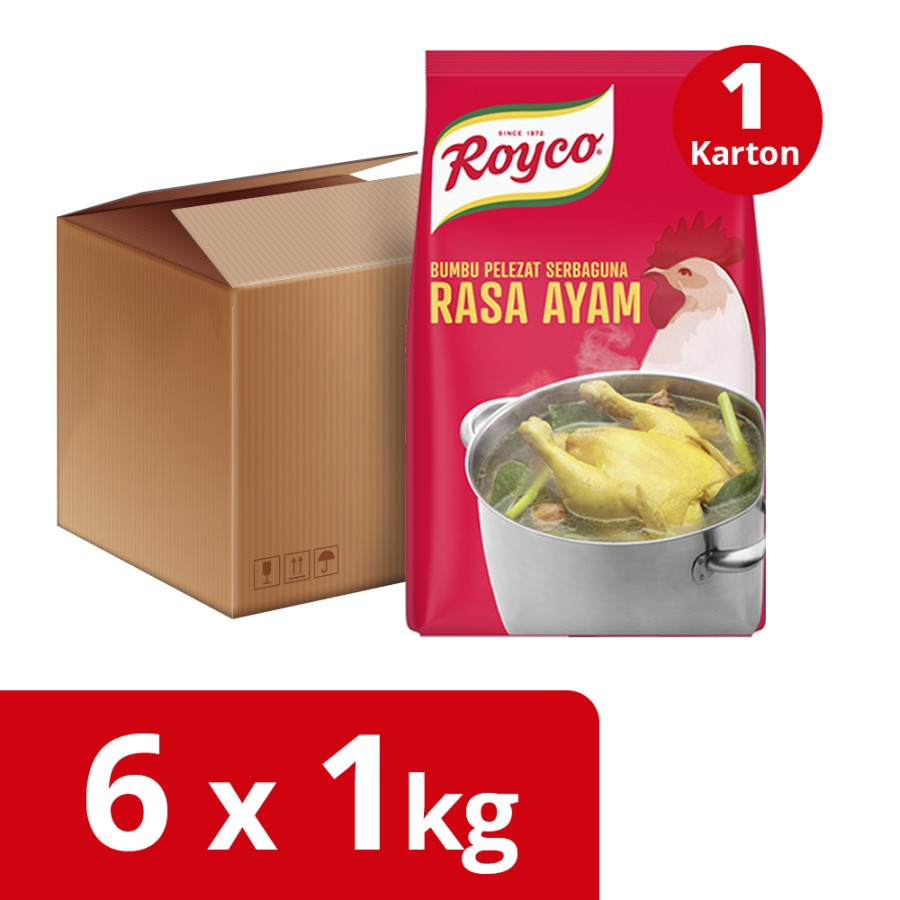 Royco Bumbu Penyedap Rasa Ayam Pouch 1Kg 1 Karton