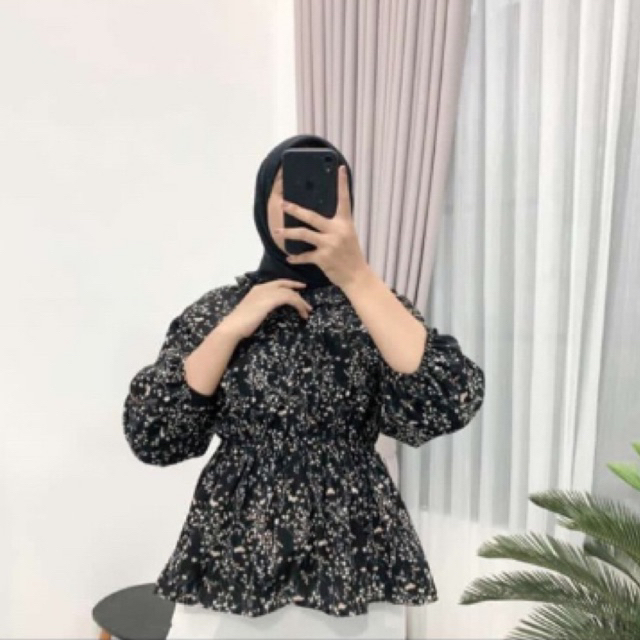 Blouse Flower Korean/Blouse Vintage/BLOUSE KOREAN TOP