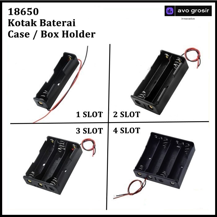 Tempat Baterai 18650 Holder Tatakan Batre 18650
