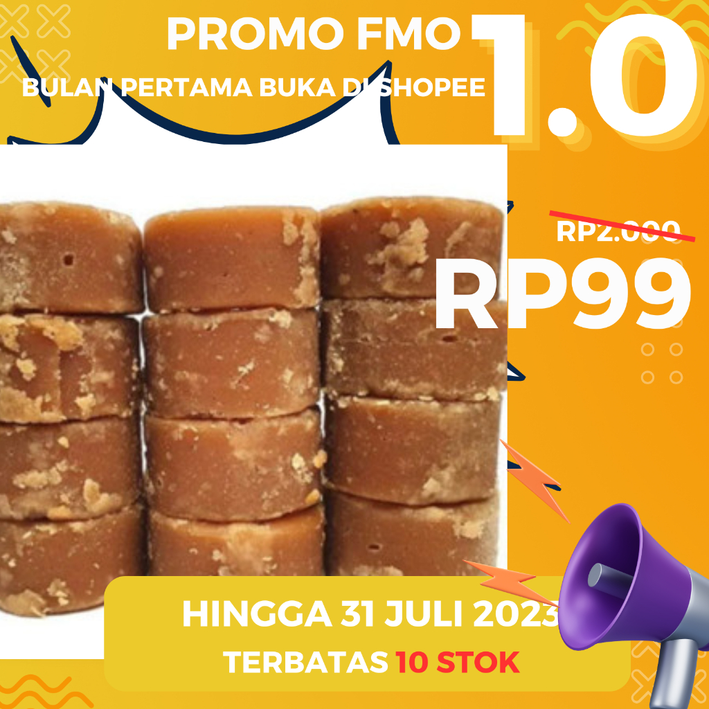 

[PROMO RP99] Gula Merah per 1 buah / gula jawa 1 buah /per 1pcs
