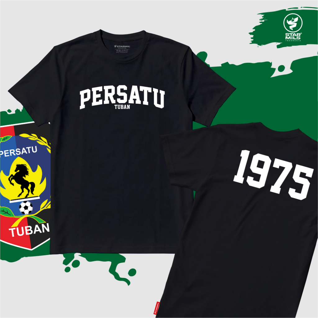 Kaos Persatu TUBAN 1975 Laskar Ronggolawe Suporter Ronggomania Tshirt starmils 10832D