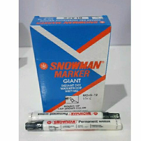 

spidol hitam snowman permanent/snowman marker giant G-12