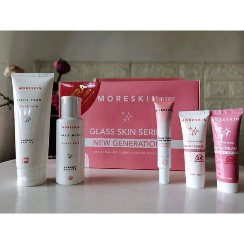 MORESKIN GLAS SKIN\PAKET PENCERAH WAJAH\PERAWATAN WAJAH PRODUK NASA