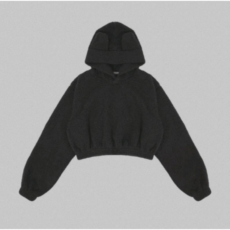 sweater crop serpha wanita bulu domba