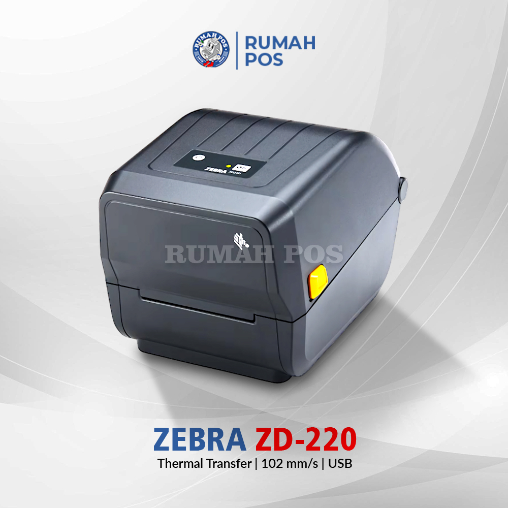 Printer Barcode Resi ZEBRA ZD220 / ZD220t Cetak Thermal Semicoated GC420t