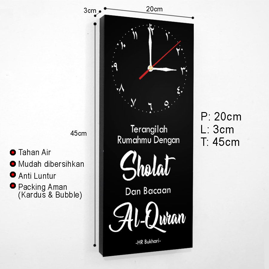 Jam Dinding islami tempel tembok Hiasan pajangan Dinding kamar