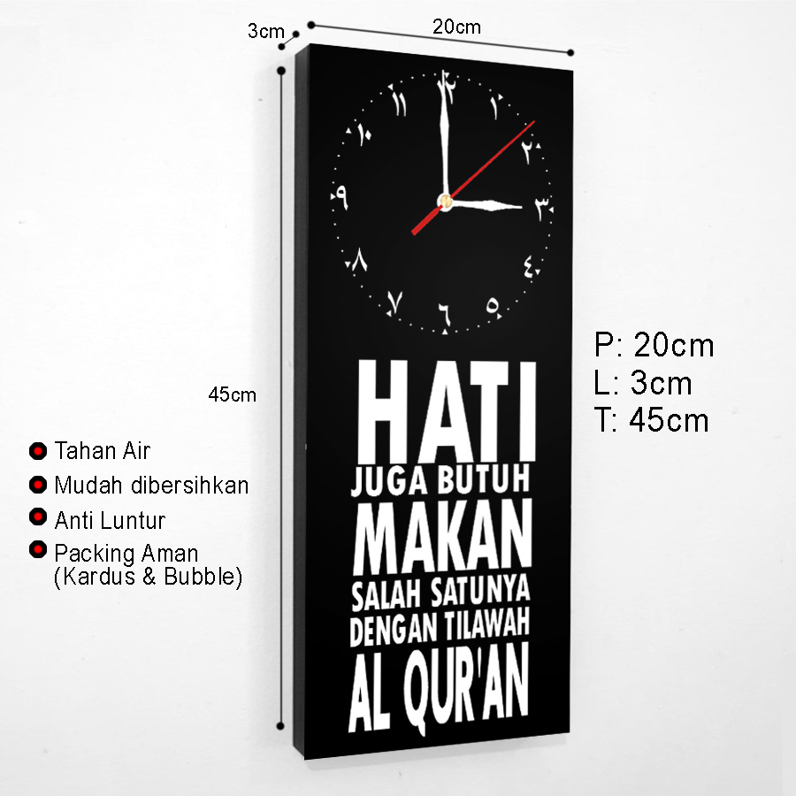 Jam Dinding islami tempel tembok Hiasan pajangan Dinding kamar