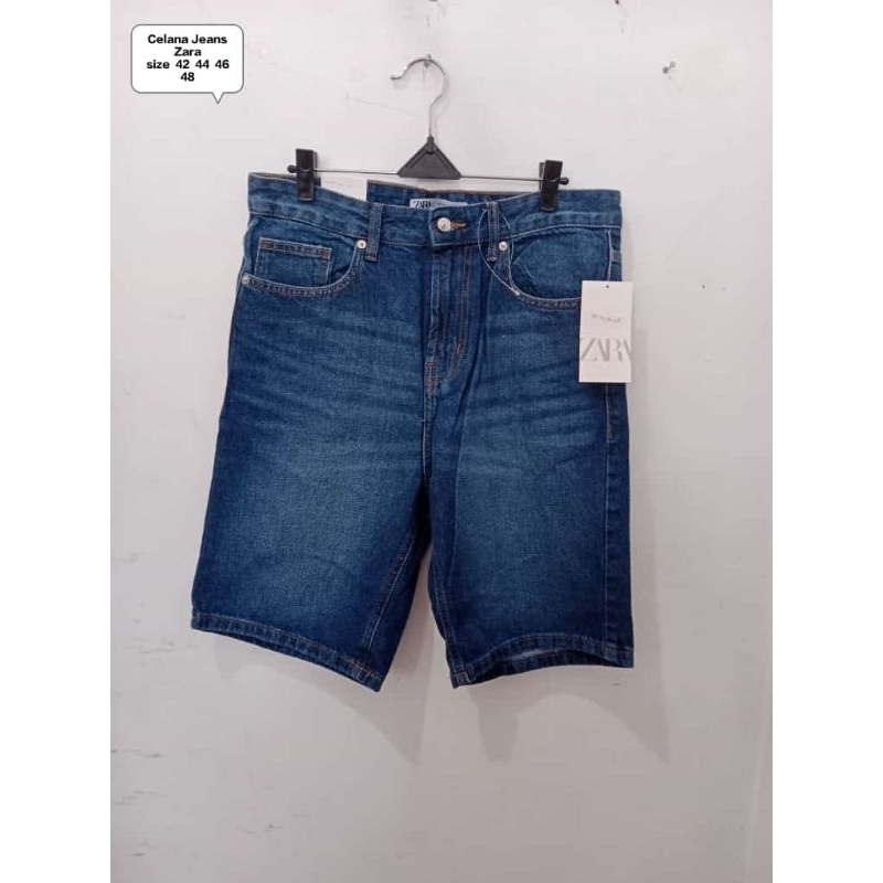 CELANA PENDEK JEANS PRIA ZARA ORIGINAL