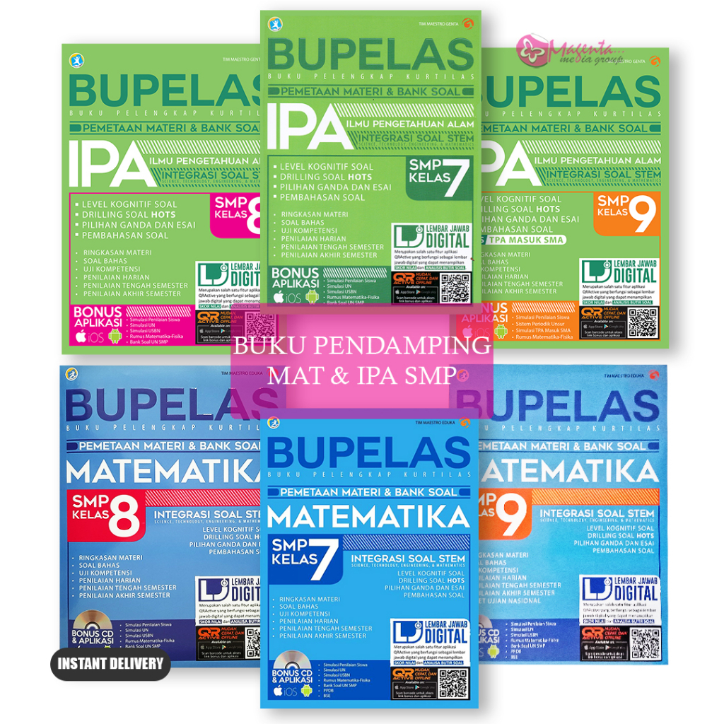 BUKU PELAJARAN SMP: BUPELAS PEMETAAN MATERI & BANK SOAL MATEMATIKA SMP KELAS 9