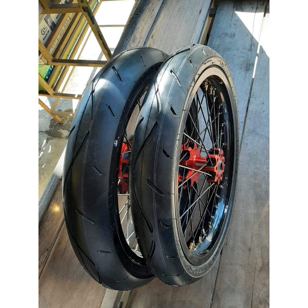 Roda Set CRF Herex Wheelset Semi Cacing CRF 150 L Ring 17 Velg Rossi Ukur 215 250 Ban Primax SK 01