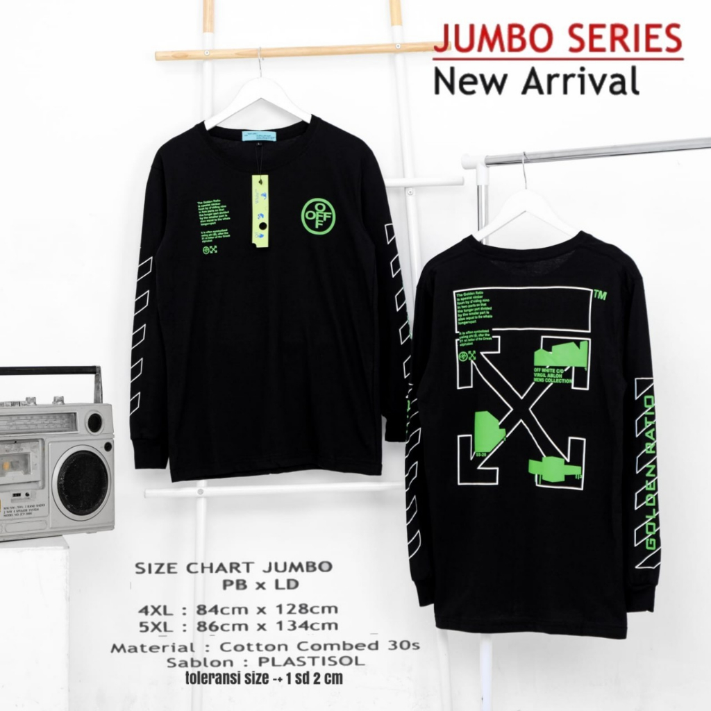 KAOS OFFWHITE LENGAN PANJANG / LONGSLEEVE OFFWHITE