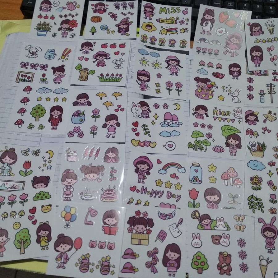 

EM Sticker Organizer Stationery Desktop Storage LUCU HANYA STICKER