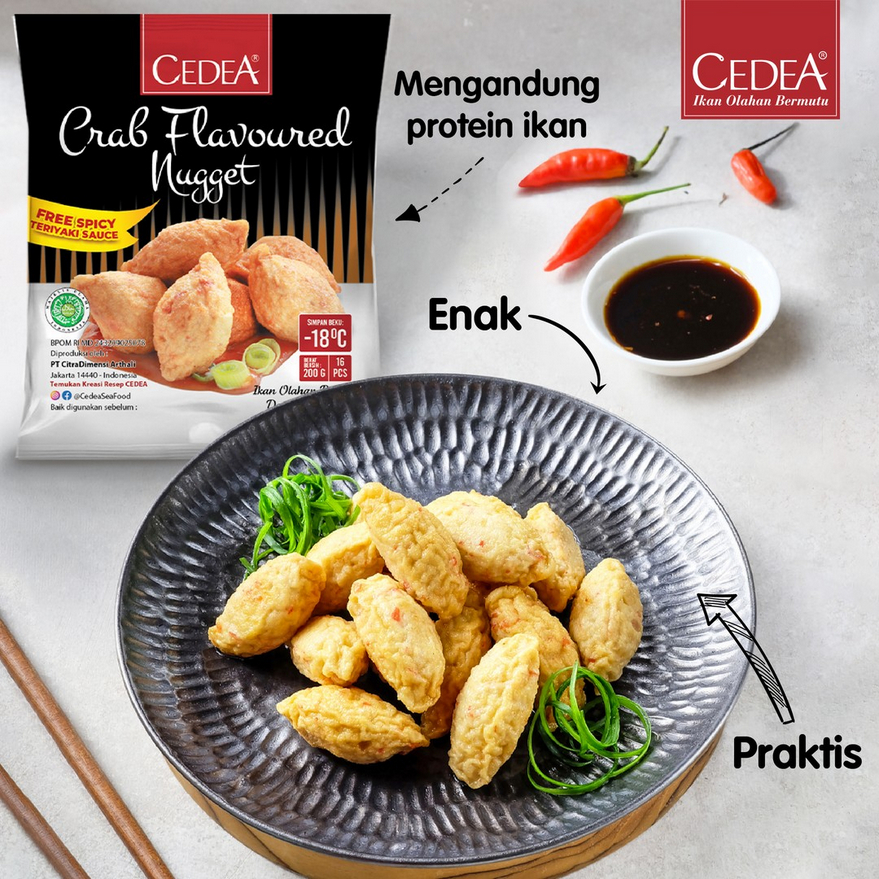 

CEDEA Crab Flavoured Nugget 200gr - Naget Rasa Kepiting