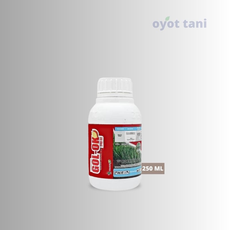 Gol-Ok 240EC 250ml (Original) | Herbisida Kontak Pra Tumbuh Bahan Aktif Oksifluorfen 240g/L | Obat P