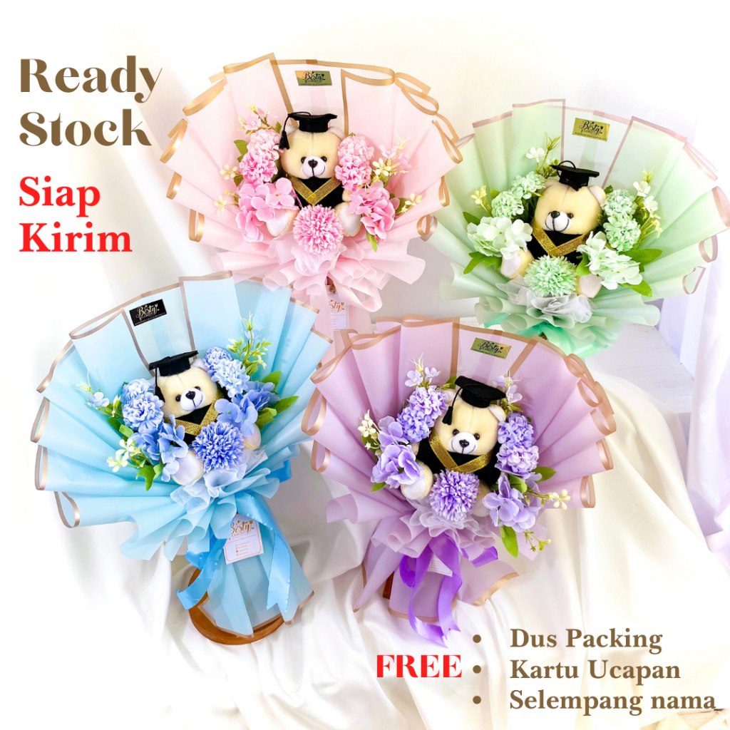 (INSTANT SIAP KIRIM/READY STOCK) Buket Wisuda / Buket boneka wisuda/ Buket wisuda murah / Buket wisu