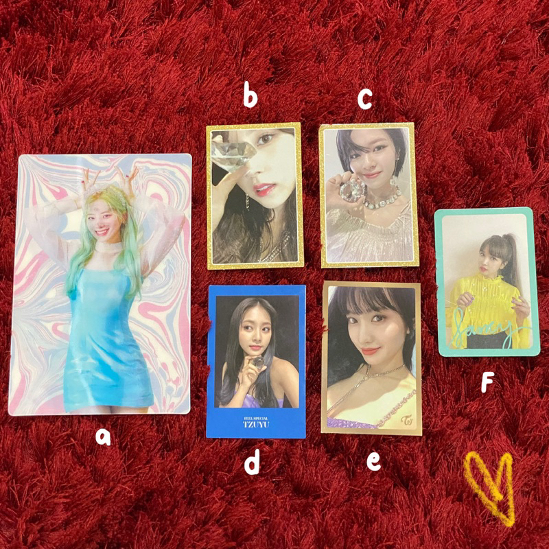 twice dahyun mina jeongyeon tzuyu momo / feel special fancy lenti pc photocard