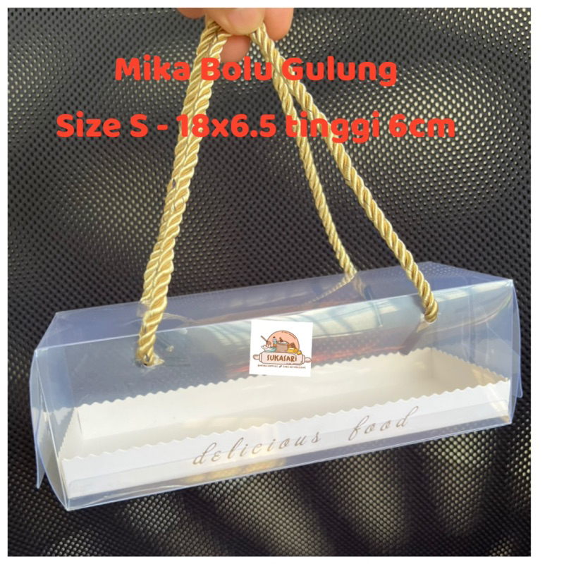 Box Mika Bolu Gulung S packaging Roll Cake Transparant Cake box
