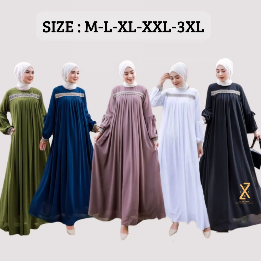 Gamis Putih / Baju Gamis Wanita / Dress Putih / Gamis Polos / Gamis Terbaru 2025 / Gamis Remaja Keki