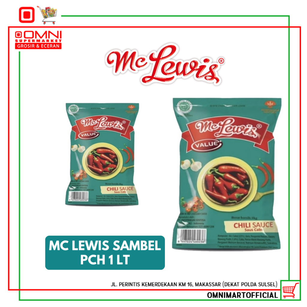

MC LEWIS SAMBEL/ CHILI SAUCE POUCH 1 KG