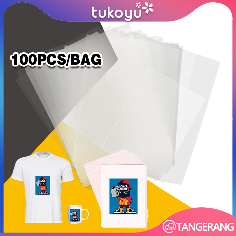 

Transfer Paper A4 100pcs/Film DTF/Transfer Film/Kertas Transfer
