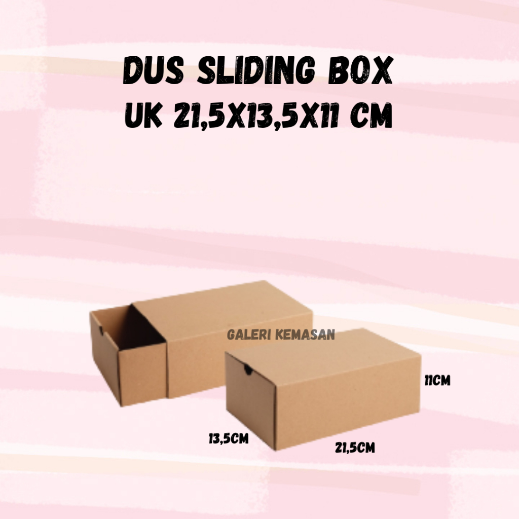 

Dus/Sliding Akesoris Ukuran 21,5x13,5x11 CM (Min pembelian 5pcs)