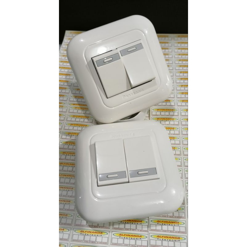 SAKLAR PANASONIC DOBLE SAKLAR SERI PANASONIC TANAM PUTIH