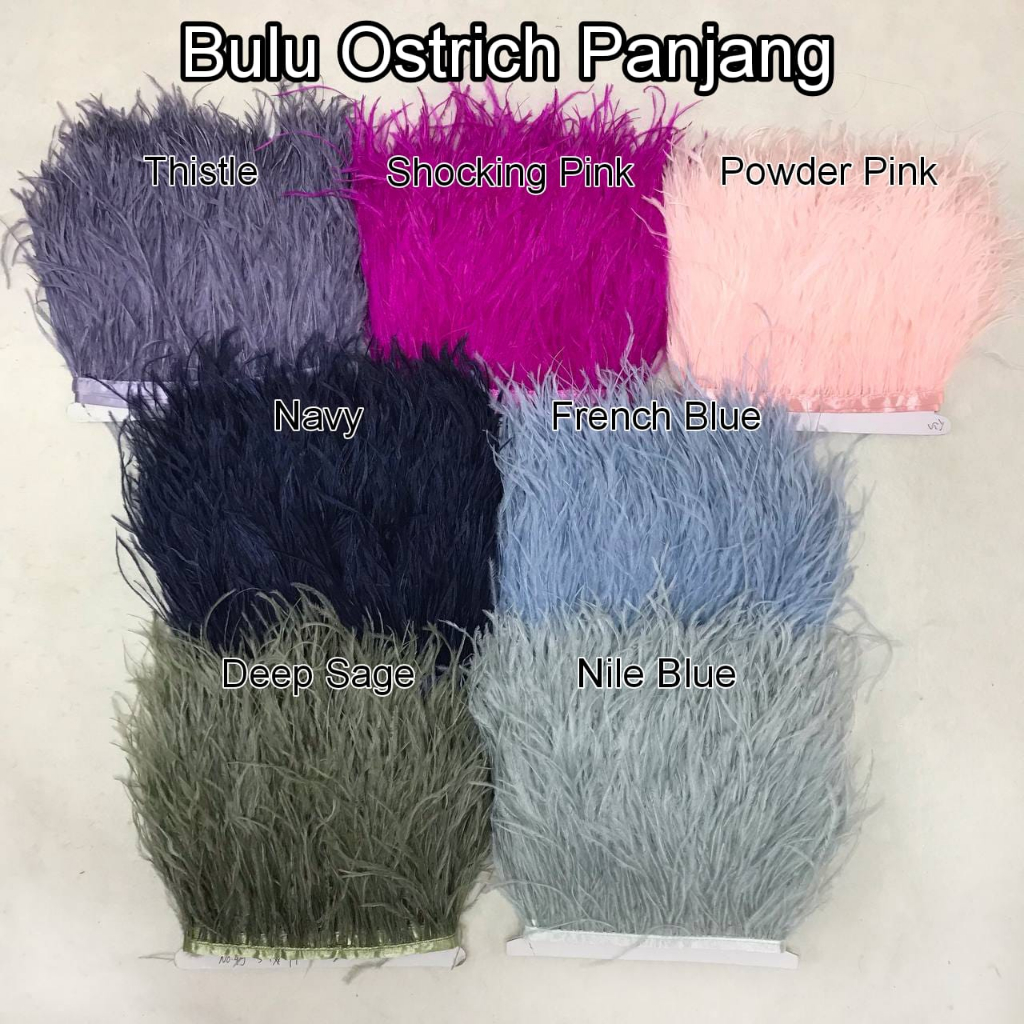 BULU OSTRICH PANJANG PREMIUM/ BULU BAJU/ BULU HIAS